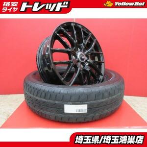 VENES FS01(GBK)15x5.5J+42 4H-100 新品4本＆BS NEXTRY 175/65R15 中古4本セット アクア スペイド ポルテ Z12型 キューブ スイフト 等 鴻巣