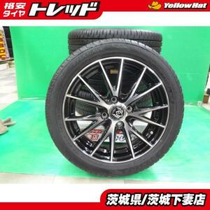 軽自動車各種 15インチ 程度良好中古セット ダンロップ EC204 165/55R15 ライツレーVS 4.5J +45 ブラックポリッシュ 使用期間少 4本