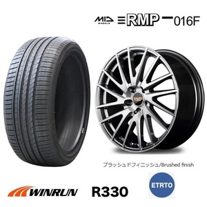 4本SET MID RMP 016F 7.0J+48 5H-100 ウィンラン R330 2024年製 89W XL 215/40R18インチ 30系 プリウス プリウスPHV BE系 レガシィB4