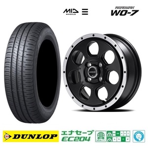 取寄せ品 MID ロードマックスWO-7 ダンロップ EC204 23年 155/65R14インチ JF系 N BOX スラッシュ JH系 N WGN N ONE ウェイク プレオ