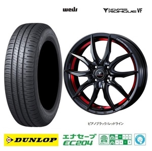 取寄せ品 4本SET WEDS ローグVF ダンロップ EC204 2023年 155/65R14インチ JF系 N BOX スラッシュ JH系 N WGN N ONE ウェイク プレオ