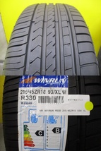 取寄せ品 WEDS アセットM1 BLKP 7.5J+45 5H-114.3 ウィンラン R330 2024年 215/45R18インチ 90系 ノア ヴォクシー プリウスα リーフ_画像2