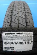 取寄せ品 WEDS グラフト9M GLD 4.0B+43 ヨコハマ SUPER VAN Y356 23年 145R12 6PR 145/80R12 LT 80/78N N VAN バモス アクティ 軽バン_画像2