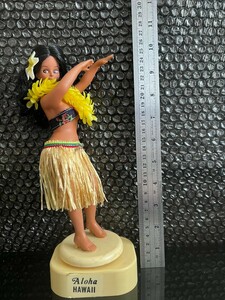 当時物・ハワイダンス・人形ソフビ・高さ約　26cm