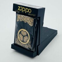 未使用 ZIPPO ジッポー 徳川家 水戸黄門 葵ノ紋 印籠 黒_画像2