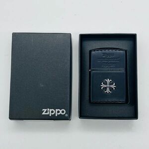 未使用 ZIPPO ジッポー 革巻き 黒革巻き 本革 クロスメタル CM-4 ジッポ