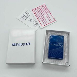 未使用 MEVIUS メビウス JT 日本たばこ ハードエッジ オイルライター ブルー 限定品