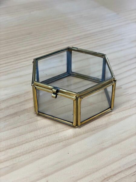 ガラスボックス　ケース　六角形「Ｌサイズ」