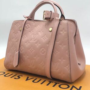 1円【極美品・鑑定済】LOUIS VUITTON ルイヴィトン モンテーニュ アンプラント 2wayショルダーバッグ ハンドバッグ モノグラム ピンクの画像2