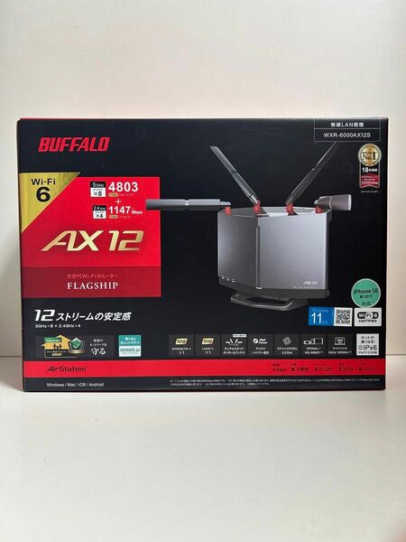 バッファロー(BUFFALO)無線LANルーター(Wi-Fiルーター) AirStation WXR-6000AX12S