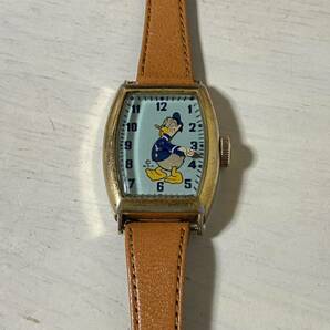 腕時計 手巻き アンティーク ディズニー ドナルドダック US TIME 1949's トノー型の画像3