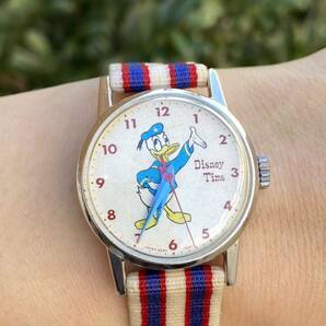 腕時計 手巻き SEIKO セイコー ディズニータイム ドナルドダック 1960's レトロ アンティーク 稼動品の画像1