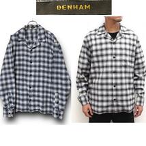 美品 定価28,600円 DENHAM デンハム オンブレ チェック 開襟 シャツ size XL_画像1