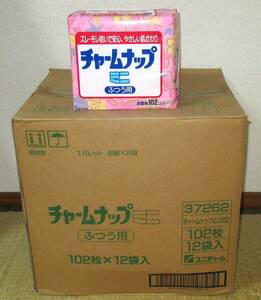 【超大量1224枚！】ユニ・チャーム　チャームナップ　ミニ　ふつう用　102枚入り×12袋　ナプキン　生理用品　まとめ　大量セット