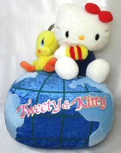 【未使用、タグ付き】Hello Kitty　ハローキティ　tweety　トゥイーティー　DX地球　伊勢丹限定　ぬいぐるみ　高さ：約45.0cm