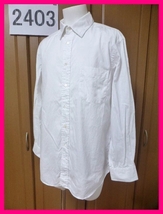 送料無料★Maker's Shirt・長袖シャツ43-85　実寸L程度　白　カジュアルシャツでもドレスシャツとしても　メーカーズシャツ Kamakura鎌倉_画像2