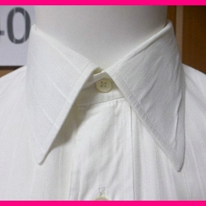 送料無料【クリーニング済】バーバリーロンドン・白シャツ40-76 実寸身幅でM程度 Yシャツ素材 BURBERRY LONDON バーバリーロンドンの画像2