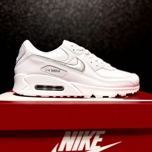 ☆送料込■新品27.5cm■ナイキ エア マックス90 AIR MAX 90 ホワイト/メタリックシルバー WMNS 【定価.16500円】