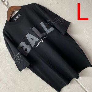 サンプル品LサイズメンズBALLビックロゴ半袖Tシャツ黒