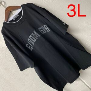 サンプル品3LサイズメンズBALLプリント半袖Tシャツ黒