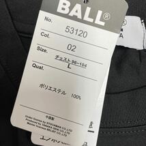 LサイズメンズBALLサラサラ生地エンボス加工半袖Tシャツ黒_画像9