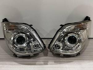 美品 割れ無 点灯OK MK21S パレット 純正 HID ヘッドライト 左右セット KOITO 100-59175 確認済み