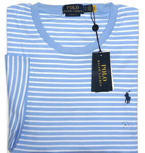 【新品】ラルフローレン ■ コットンTシャツ ■ メンズ XXL / US XL ■ ブルーボーダー POLO RALPH LAUREN 正規品