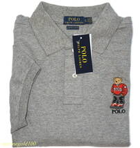 【 新品 】ラルフローレン ■ ポロベア 鹿の子ポロシャツ ■ メンズ XL / EU XXL ■ グレー POLO RALPH LAUREN 正規品_画像1