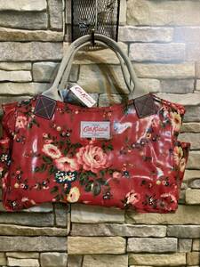 ★新品タグ付　キャスキッドソンCathKidston　赤薔薇　トートバッグ　PVC加工　英国　★