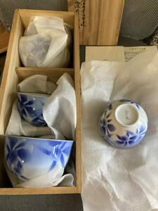 ★未使用保管品　深川製磁　カトレア　仙茶碗揃　御湯呑み5客セット　0500-132　★