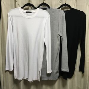 【新品未使用】ロングTシャツ２枚セット ホワイト＆グレー２枚