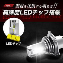 h4 ledヘッドライト バルブ 2個 ヘッドライトバルブ 爆光 明るい ハイロー Hi/Lo 切り替え 車検 12v ポン付け ホワイト 白 車 バイク 066_画像3