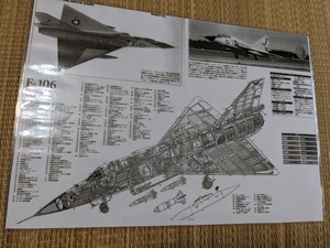 透視イラスト　アメリカ空軍　F106Aデルタダート