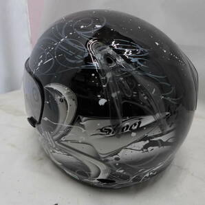 2009年 X-9 CONQUISTA ショウエイ S サイズ グラフィック 黒 白 フルフェイス SHOEI クリアシールド の画像3