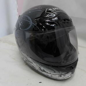 2009年 X-9 CONQUISTA ショウエイ S サイズ グラフィック 黒 白 フルフェイス SHOEI クリアシールド の画像1