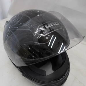 2009年 X-9 CONQUISTA ショウエイ S サイズ グラフィック 黒 白 フルフェイス SHOEI クリアシールド の画像5