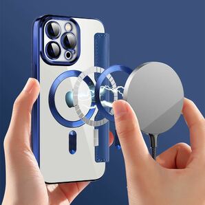 即決iPhone 15Pro Max ケース 手帳型 MagSafe対応背面透明クリア アイフォン15 プロ マックス ケース 格子柄 ゴージャス カード収納 財布型の画像2