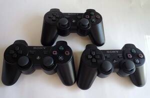 ジャンク SONY ソニー PS3 純正 ワイヤレスコントローラ 黒 ブラック CECHZC2J 3個セット DUALSHOCK3 SIXAXIS プレイステーション3