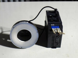 KEYENCE～白色ダイレクトリング照明(90-50)/CA-DRW9+照明・照明コントローラ/CA-DC100、現状品② 