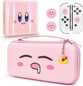 Pink DLseego 有機ELモデル対応ケース バッグセット Switch対応 ケース 収納バッグ SwitchとSwitch
