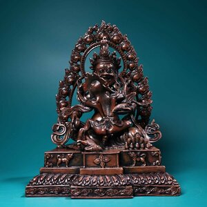 珍品秘蔵 チベット仏教 古銅彫 双身黄財神 仏像 仏教古美術 供養品 仏教美術 細密彫