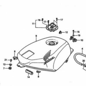 ホンダ純正品 NSR250R MC21 ガソリンタンククッションセット HONDA 純正部品 未使用品 GENUINE PARTS フューエルタンクの画像2