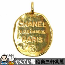 CHANEL【シャネル】プレート　ネックレストップ　750　K18　重さ約8.3g　ヴィンテージ　レディース【中古】_画像1