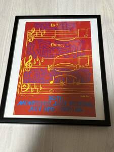 YR19) キース・へリング　ジャズフェスティバル’86　絵画　ポスター キース へリング Montreux Jazz Festival 1986 美品