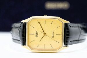 348　SEIKO Dolce QZ 10K　　9521-5180　　セイコー ドルチェ 10金 刻印 ケース ゴールド文字盤 クォーツ メンズ 腕時計 ケース