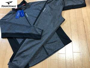 BBRIDGESTONEGOLFTOURSTAGE(ブリヂストンゴルフツアーステージ)秋冬 抗菌防臭 上下セット 1234051C2T 1234052C2T(ブラック)ＬＬ