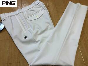 PING GOLF(ピン ゴルフ)ダブルフェイスポンチ 杢調 ロングパンツ 621-2131205(ホワイト)８６