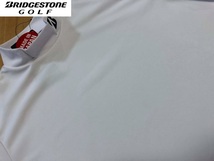 BRIDGESTONE GOLF(ブリヂストンゴルフ)春夏 防透け、UVカット、吸汗速乾機能 モックネック半袖シャツ WGM02A(WH)Ｌ_画像1