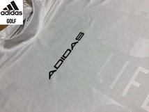 adidas Golf(アディダスゴルフ)吸汗速乾 エンボスプリント モックネック半袖シャツ GE519(ホワイト)ＸＯ_画像1