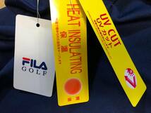 FILA Golf(フィラゴルフ) UVカット、保温 ロゴプリント タートルネック長袖シャツ 782-531(ネイビー)ＬＬ_画像4